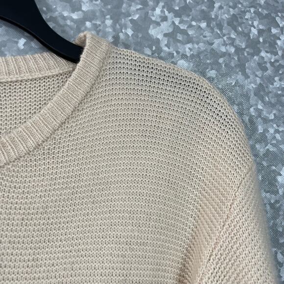 Lulus Women's Light Tan Casual Minimalist Acrylic Sweater - Size XS - Round Neck - Picture 2 of 6